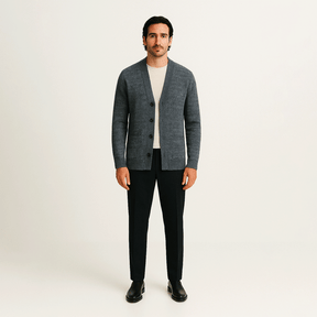 Cardigan Masculino em Lã